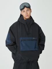 Veste bomber d'hiver ample pour homme, style snowboard, avec grande poche cargo.