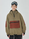 Veste bomber d'hiver ample pour femme, style snowboard, avec grande poche cargo.