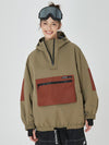 Veste bomber d'hiver ample pour femme, style snowboard, avec grande poche cargo.