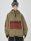 Veste bomber d'hiver ample pour femme, style snowboard, avec grande poche cargo.