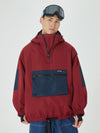 Veste bomber d'hiver ample pour homme, style snowboard, avec grande poche cargo.