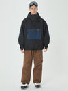 Veste bomber d'hiver ample pour homme avec poches cargo stylées et pantalon de snowboard