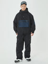 Veste bomber d'hiver ample pour homme avec poches cargo stylées et pantalon de snowboard
