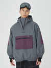 Veste bomber d'hiver ample pour homme, style snowboard, avec grande poche cargo.
