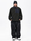 Ensemble pull en polaire sherpa pour homme et pantalon de ski ample style freerider urbain