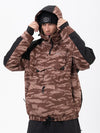 Veste de snowboard bomber camouflage Mountain Freestyle pour homme avec poche cargo
