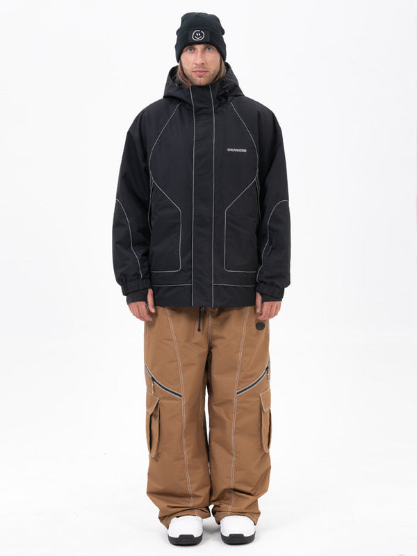 Ensemble veste de ski et pantalon ample Streetstorm pour homme, idéal pour le ski nocturne et les activités nautiques.