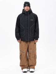 Ensemble veste de ski et pantalon ample Streetstorm pour homme, idéal pour le ski nocturne et les activités nautiques.