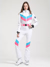 Combinaison de ski Gsou Snow Retro à rayures en V pour femme