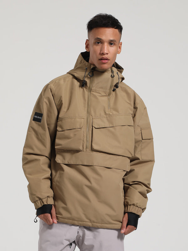 Veste de snowboard anorak cargo d'hiver Gsou Snow pour homme