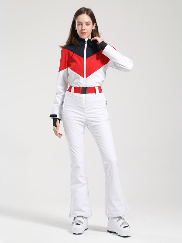 Combinaison de ski Gsou Snow Retro Color-Blocked Flare pour femme