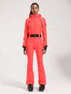 Combinaison de ski une pièce Gsou Snow Classic pour femme, coupe évasée et ceinture