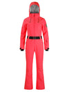 Combinaison de ski une pièce Gsou Snow Classic pour femme, coupe évasée et ceinture