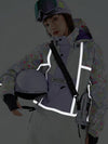 Anorak d'hiver unisexe réfléchissant et coloré pour femme, style Vector