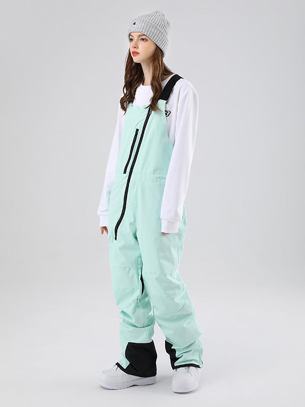 Salopette de ski Searipe pour femme, fermeture éclair oblique, col rond