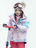 Veste de neige isolante d'hiver colorée pour fille (illustration vectorielle)