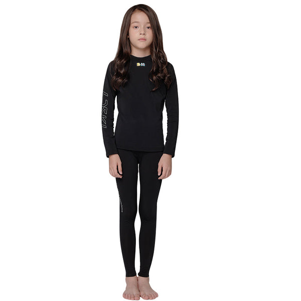 Ensemble de sous-vêtements thermiques longs LD Ski Kids Athletic Base Layer Compression Underwear 2 pièces