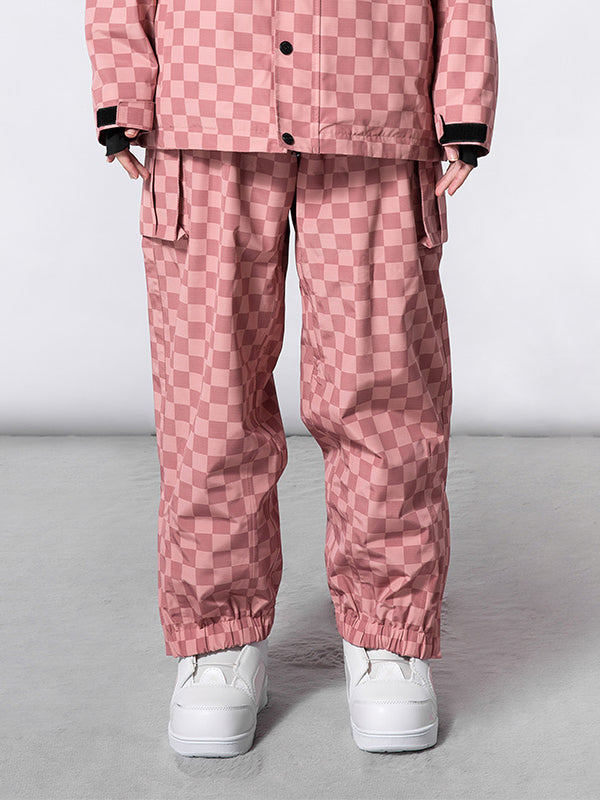 Pantalon de snowboard à damier RARWAR pour femme
