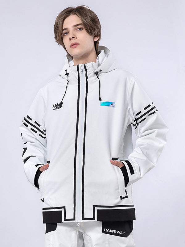 Veste de snowboard cargo géométrique RARWAR pour homme