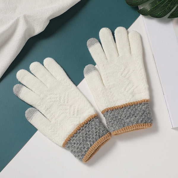 Gants d'hiver Snowverb coupe-vent en maille à motif.