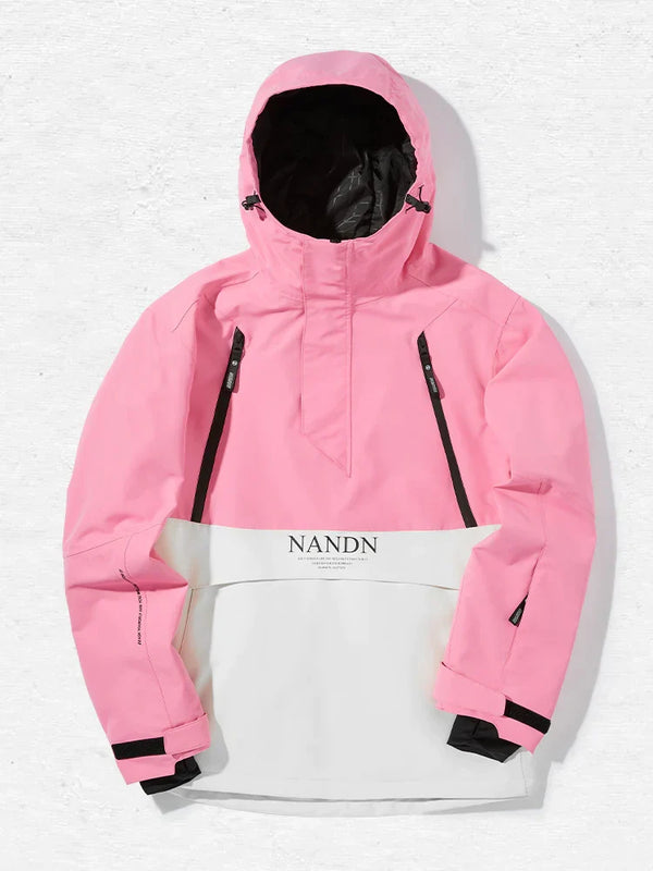 Veste anorak de snowboard Nandn Happy Holidays pour femmes
