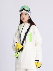 Veste de snowboard Cosone Oblique pour femme, fermeture éclair oblique, idéale pour les sports de plein air.