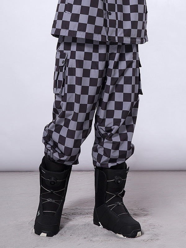Pantalon de snowboard à damier RARWAR pour homme
