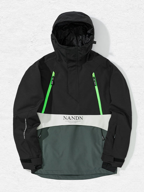 Veste anorak de snowboard Nandn Happy Holidays pour homme
