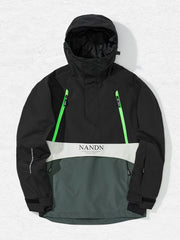 Veste anorak de snowboard Nandn Happy Holidays pour homme
