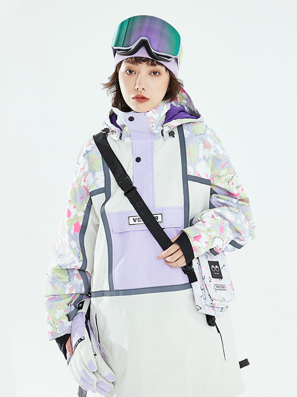 Anorak d'hiver unisexe réfléchissant et coloré pour femme, style Vector