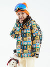 Veste de neige isolante d'hiver colorée pour fille (illustration vectorielle)