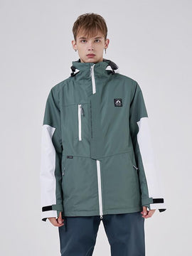 Parka d'hiver RAWRWAR Powder Space à manches colorblock pour homme