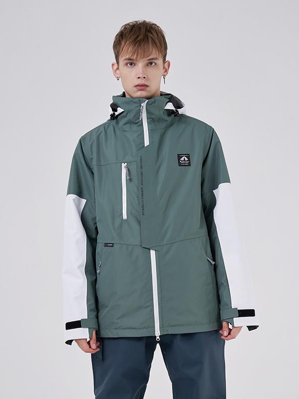 Parka d'hiver RAWRWAR Powder Space à manches colorblock pour homme