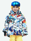 Veste de neige isolante d'hiver colorée pour fille (illustration vectorielle)