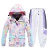 Combinaisons de ski pour filles à motif Arctic Queen et bandes réfléchissantes