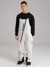 Salopette de ski Searipe pour homme, fermeture éclair oblique, col rond