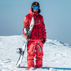Combinaison de snowboard monopièce pour homme PINGUP P-40 Fighter & Shark