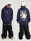 Sweat à capuche ample pour homme, style freestyle, pour terrain de ski
