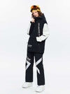 Veste de ski freestyle pour femme, haute performance, ouverture diagonale et fermeture éclair intégrale