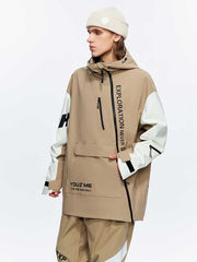 Veste de ski freestyle pour homme, ouverture diagonale haute performance, fermeture éclair intégrale