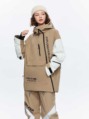 Veste de ski freestyle pour femme, haute performance, ouverture diagonale et fermeture éclair intégrale