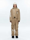 Combinaisons de snowboard une pièce pour homme, style urbain, manches à damier, haute performance
