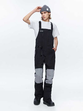 Salopette de ski/snowboard pour homme avec ceinture à blocs de couleur et haute expérience