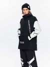 Veste de ski freestyle pour homme, ouverture diagonale haute performance, fermeture éclair intégrale