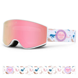 Lunettes de ski/snowboard unisexes pour enfants Nandn avec de jolis animaux