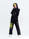 Combinaisons de snowboard une pièce pour femmes, style urbain, manches à damier, haute performance