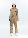 Combinaisons de snowboard une pièce pour femmes, style urbain, manches à damier, haute performance