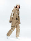 Combinaisons de snowboard une pièce pour femmes, style urbain, manches à damier, haute performance