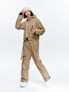 Combinaisons de snowboard une pièce pour femmes, style urbain, manches à damier, haute performance