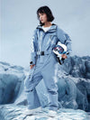Combinaisons de snowboard une pièce pour femmes, style urbain, manches à damier, haute performance
